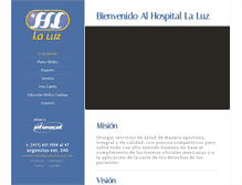 Tablet Screenshot of hospitallaluz.com.mx